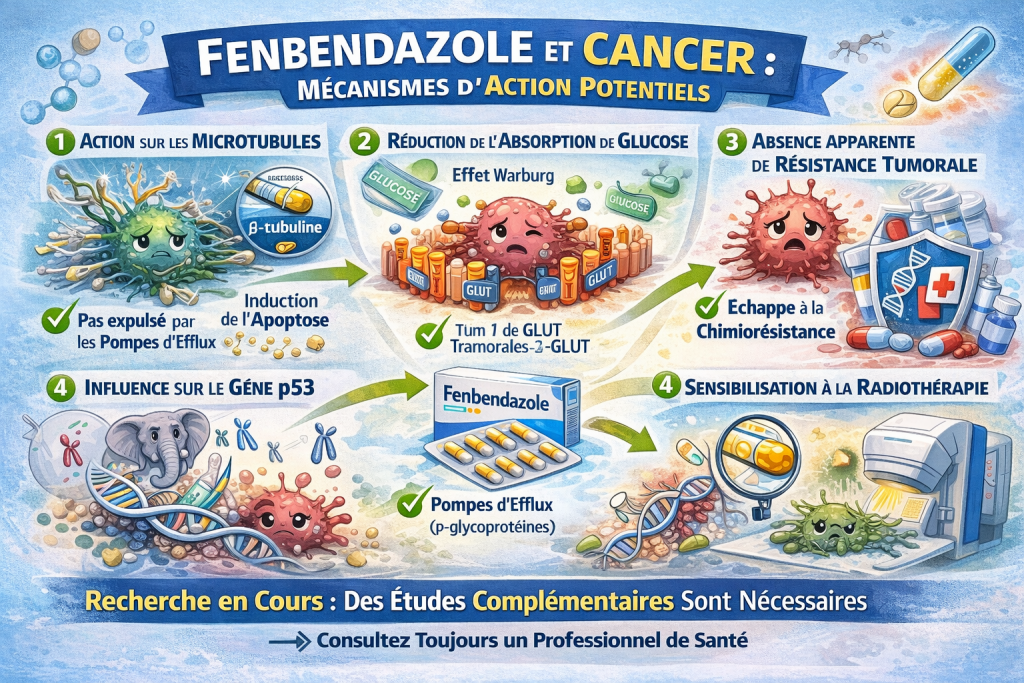 Fenbendazole et cancer : mécanismes clés