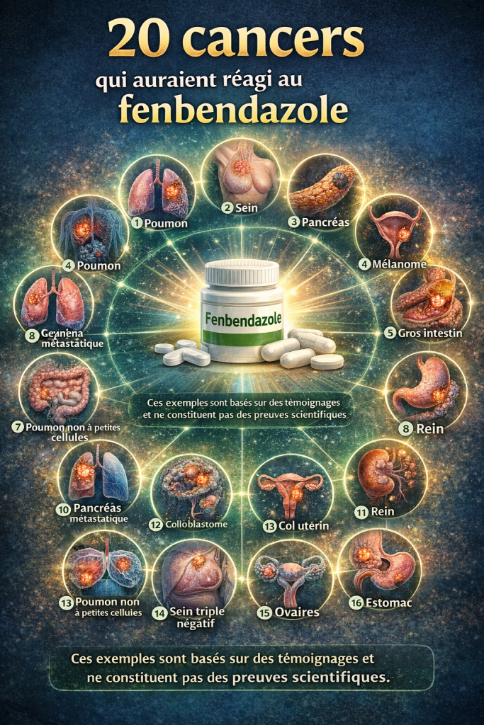 20 cancers qui ont réagi au fenbendazole