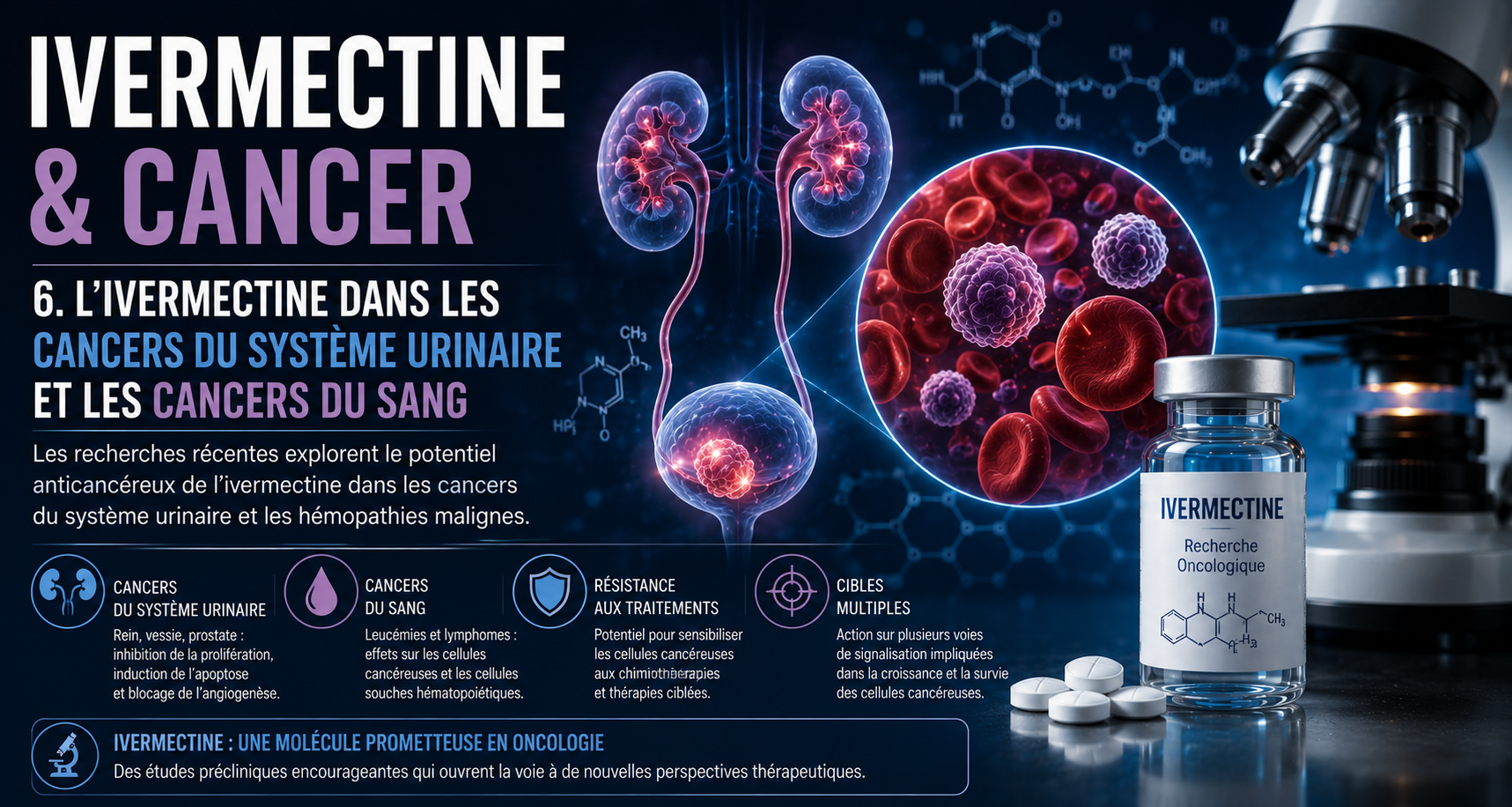 ivermectine et cancers urinaires et cancer du sang