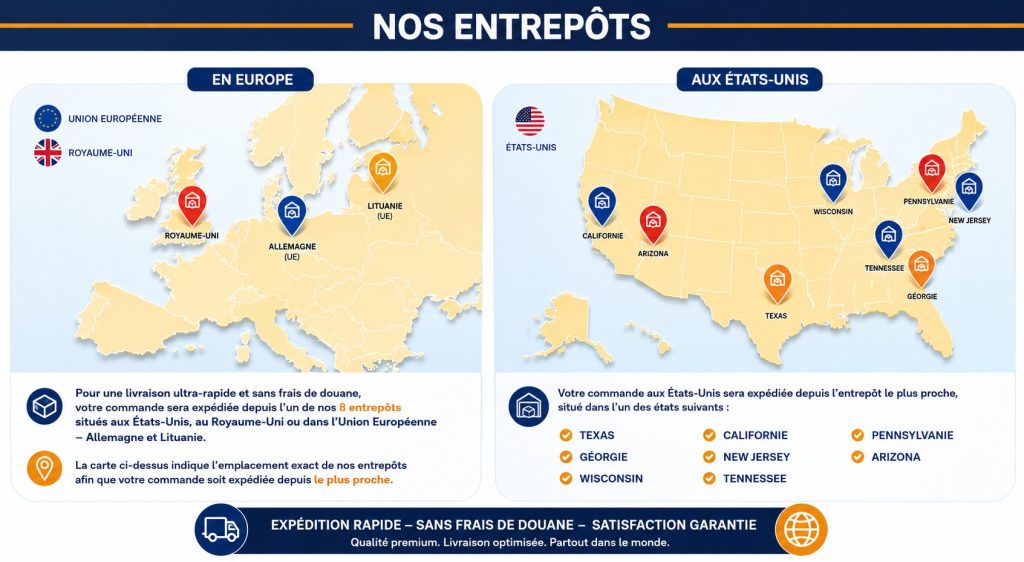 entrepots FenbenLab monde